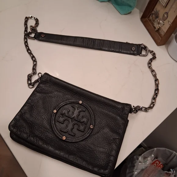 Black Leather Crossbody Bag - Picture 1 of 5